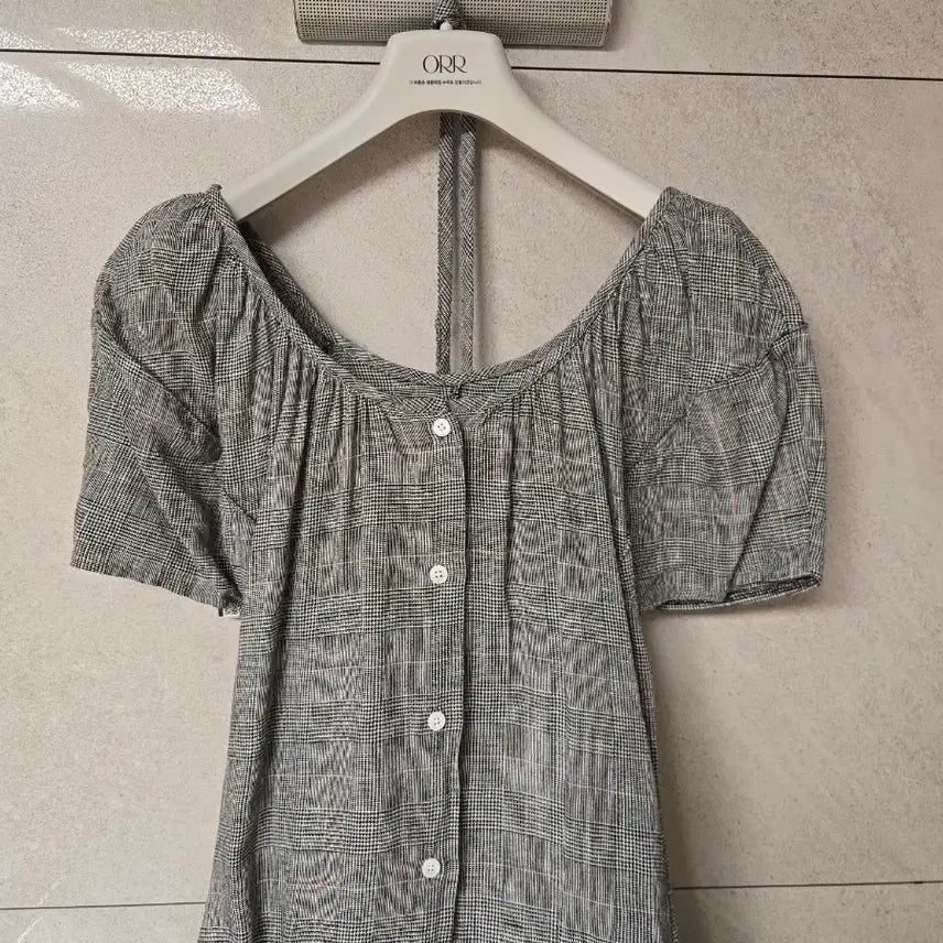 [BUNJANG] Orr Linen Checkered Dress (L) / 오르orr 린넨 체크원피스(L)