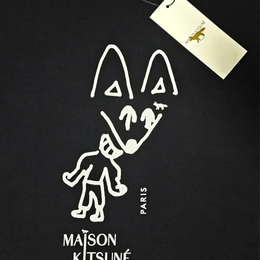 [BUNJANG] Maison Kitsuné Short Sleeve T-Shirt Black / 메종키츠네 반팔티 블랙 M/L/XL