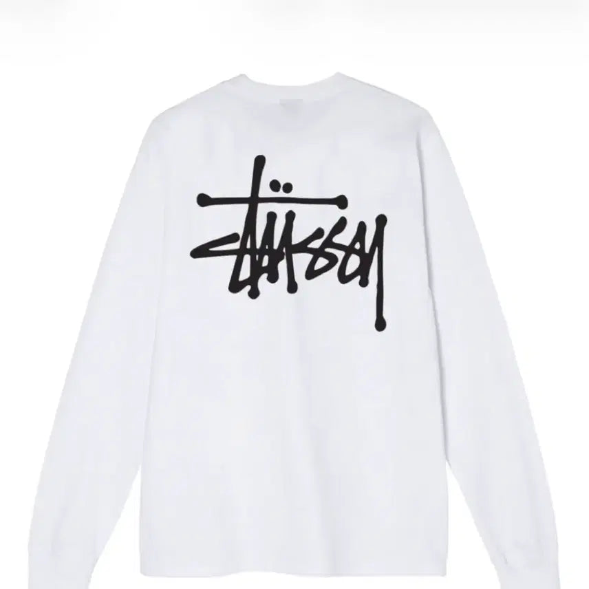 [BUNJANG] Stussy Basic Stussy Long Sleeve T-Shirt White XL / 스투시 베이직 스투시 롱슬리브 티셔츠 화이트 XL