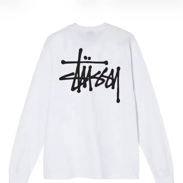[BUNJANG] Stussy Basic Stussy Long Sleeve T-Shirt White XL / 스투시 베이직 스투시 롱슬리브 티셔츠 화이트 XL