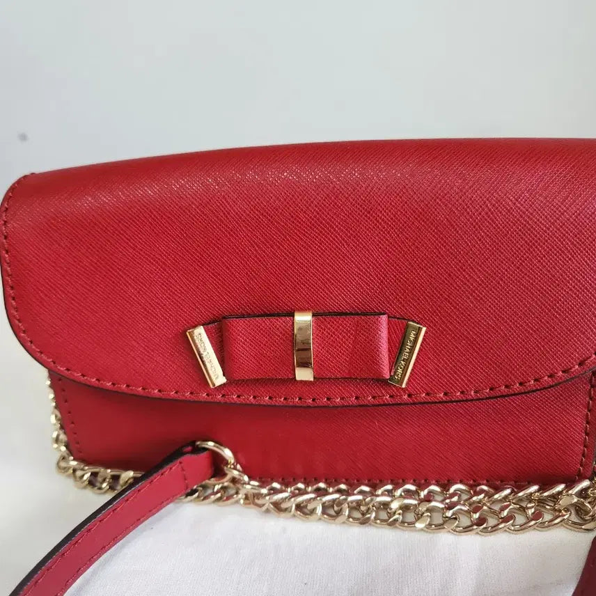 [BUNJANG] Michael Kors Kiera Bag Saffiano Leather Red / 마이클코어스 키에라 백