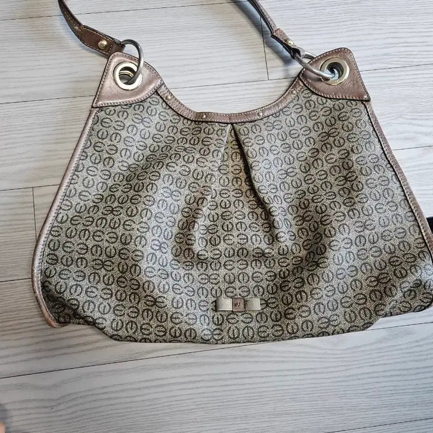 [BUNJANG] Esquire Shoulder Bag Brown Pattern / 에스콰이어 숄더백 브라운 패턴