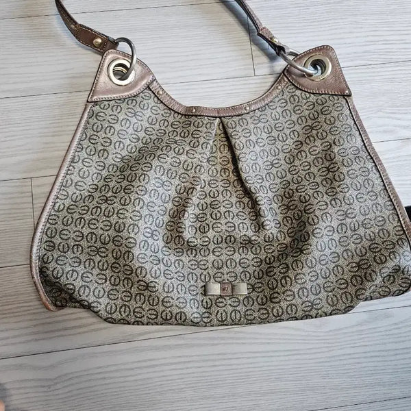 [BUNJANG] Esquire Shoulder Bag Brown Pattern / 에스콰이어 숄더백 브라운 패턴