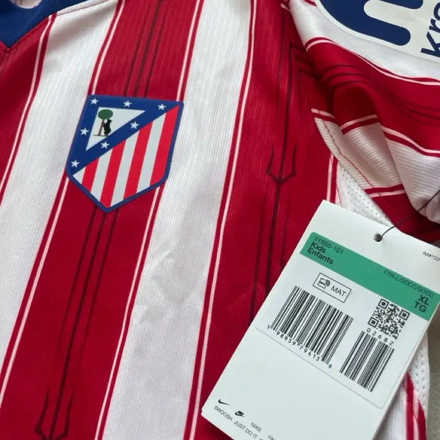 [BUNJANG] Nike Atletico Madrid Replica Kids Jersey XL / (XL)나이키 아틀레티코 마드리드 홈 레플리카 키즈 마킹버전