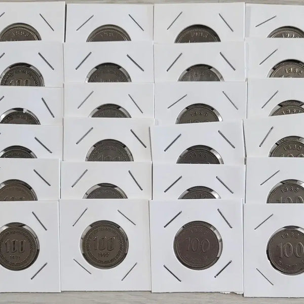 [BUNJANG] 1971-2019 47-Piece 100 Won Coin Collection / 100원 사용제 줄세우기 1971년 - 2019년 47개