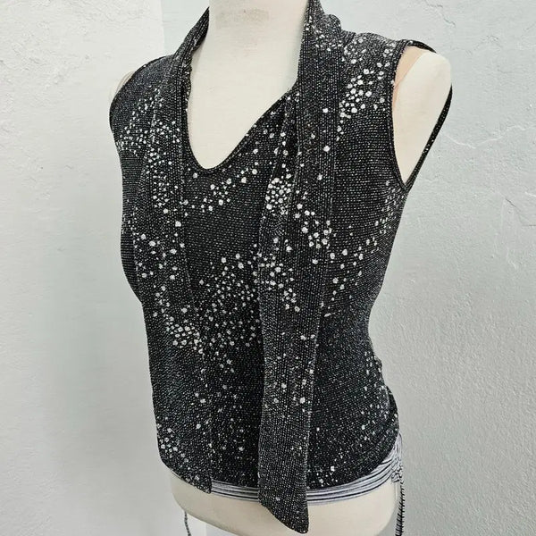 [BUNJANG] ITALY Sleeveless Top Black Nylon Blend Vintage / ITALY 민소매 티 여 66/77 J6146
