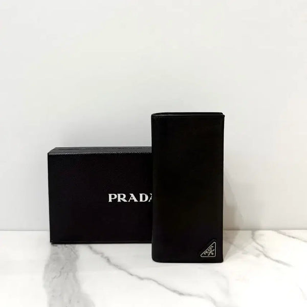 [BUNJANG] Prada Saffiano Leather Tri-Logo Long Wallet Black 2MV836 / 프라다 사피아노 레더 삼각로고 장지갑 블랙 2MV836