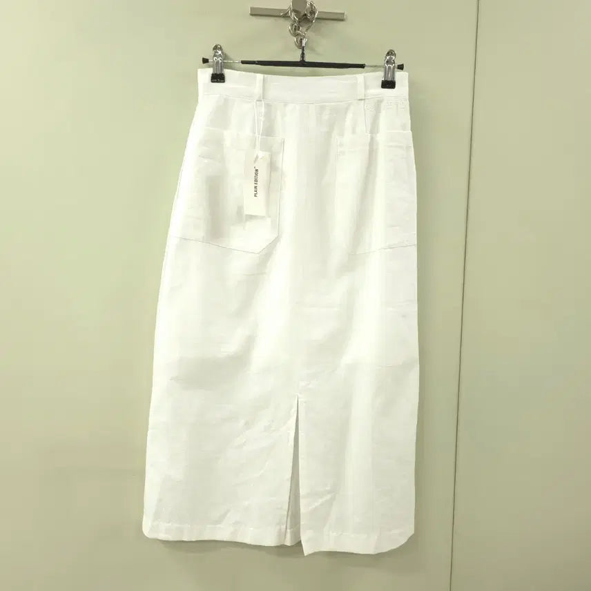 [BUNJANG] Plain Edition Linen White Long Skirt - Size S / 플레인에디션) 새상품 린넨 화이트 롱스커트 -S