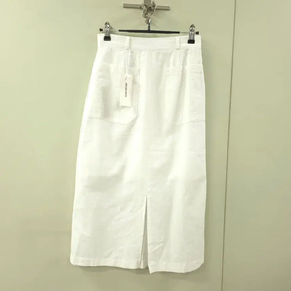 [BUNJANG] Plain Edition Linen White Long Skirt - Size S / 플레인에디션) 새상품 린넨 화이트 롱스커트 -S