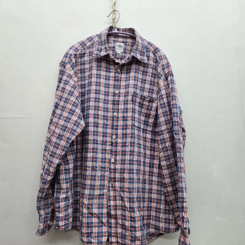 [BUNJANG] J.Press Madras Check One-Pocket Shirt / 제이프레스 원포켓 마드라스 체크 셔츠 100(L~XL)