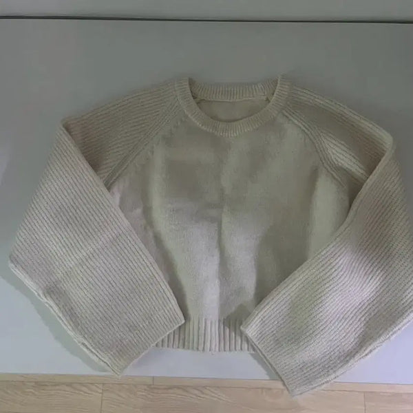 [BUNJANG] Ivory Knit Sweater / 아이보리 니트 스웨터