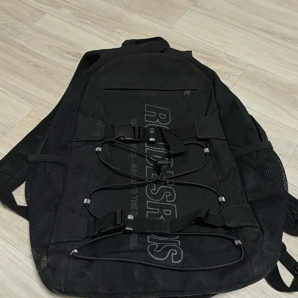 [BUNJANG] Loadroader Empty Logo Backpack Black / 로아드로아 엠프티 로고 백팩 블랙