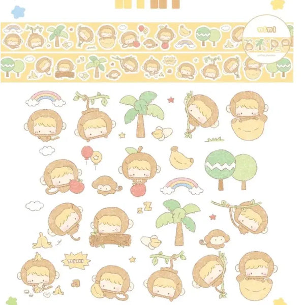 [BUNJANG] Button Kikki Kiss Cut Washi Tape / 단추 끼끼 키스컷