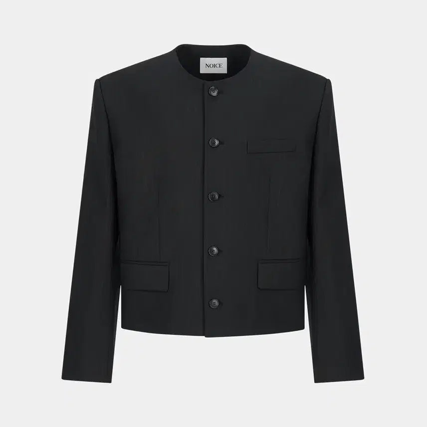 [BUNJANG] Nois Stripe Pure Collar Wool Tailored Jacket / 마지막가격)노이스 스트라이프 퓨어카라 울 테일러드 자켓