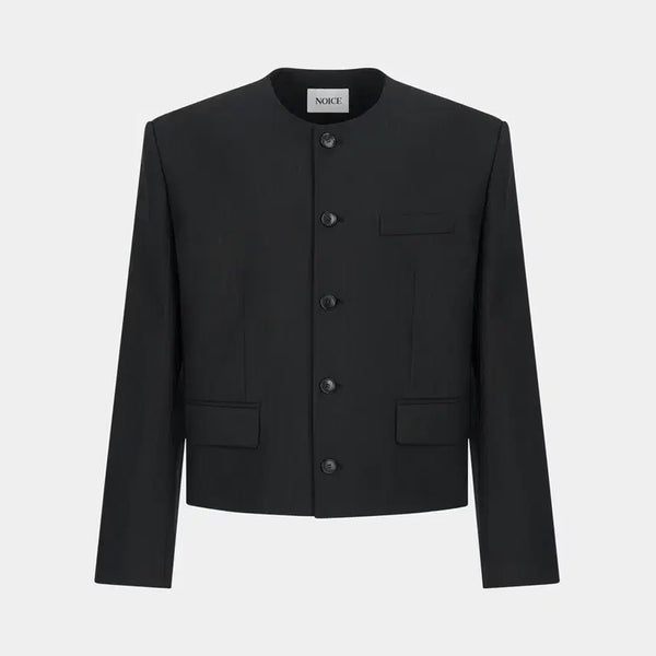 [BUNJANG] Nois Stripe Pure Collar Wool Tailored Jacket / 마지막가격)노이스 스트라이프 퓨어카라 울 테일러드 자켓