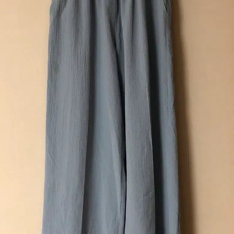 [BUNJANG] Light Blue Summer Wide Pants / 연파랑 여름 와이드 팬츠(프리사이즈,55,66,77사이즈)