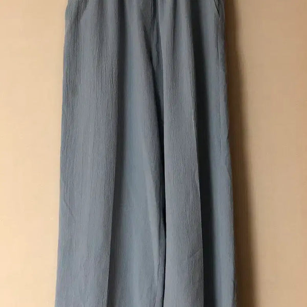 [BUNJANG] Light Blue Summer Wide Pants / 연파랑 여름 와이드 팬츠(프리사이즈,55,66,77사이즈)