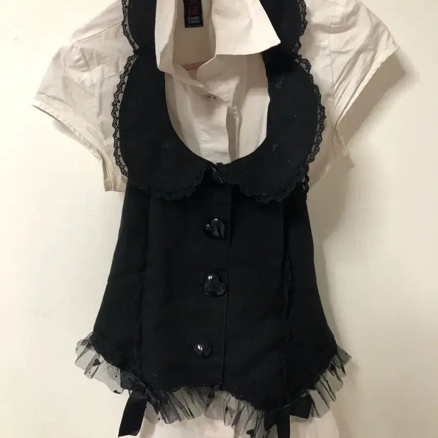 [BUNJANG] Gyaru Goth Corset Vest Lace Jacket / 갸루 고스룩 코르셋  베스트 레이스 자켓