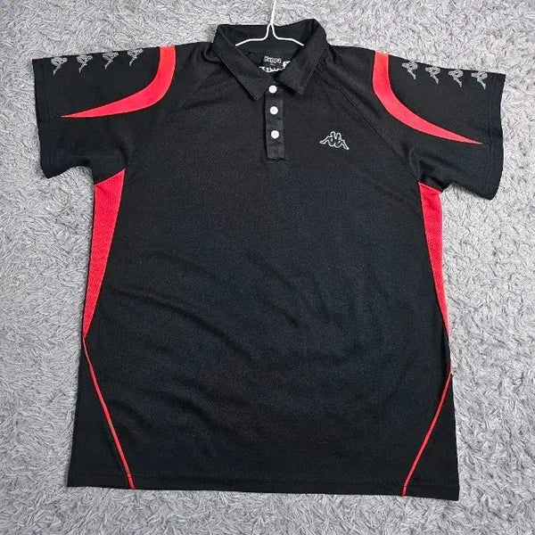 [BUNJANG] Kappa Short Sleeve Polo T-Shirt Black XL / (J)카파 반팔 카라티 검정 XL