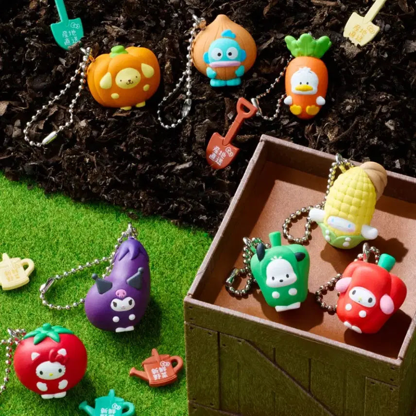 [BUNJANG] Bandai Sanrio Vegetable Keyring / 반다이 산리오 채소 키링