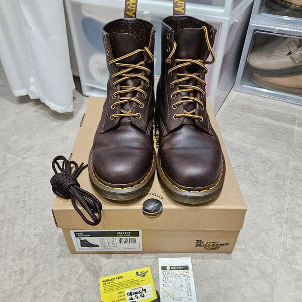[BUNJANG] Dr. Martens 1460 Crazy Horse Brown Boots / 닥터마틴 1460 크레이지 호스 브라운 280