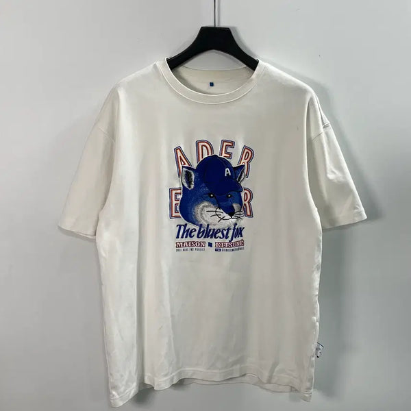 [BUNJANG] Ader Error x Maison Kitsuné The Bluist Fox T-Shirt / 아더에러 X 메종키츠네 더 블루이스트 폭스 반팔티 (on.1733)