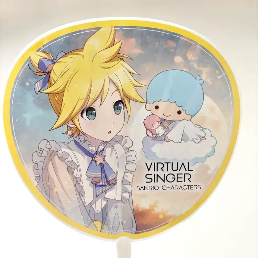 [BUNJANG] Kagamine Len Proseca Sanrio Uchiwa Fan Acrylic Figure Goods / 카가미네렌 프세카 산리오 우치와 부채 아크릴 피규어 굿즈 보컬로이드