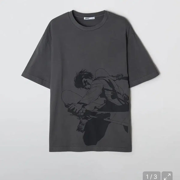 [BUNJANG] Attack on Titan x SPAO Levi T-Shirt Size S / 진격의거인 스파오 리바이 반팔 s사이즈