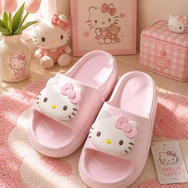 [BUNJANG] Hello Kitty Platform Slippers / (새상품) 헬로키티 통굽 슬리퍼