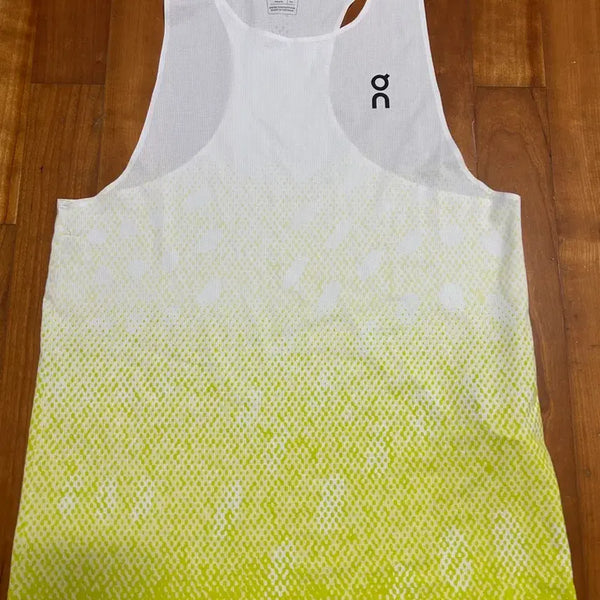 [BUNJANG] OnRunning Zero Singlet White Lime XS / 온러닝 제로 싱글렛 화이트 라임 xs