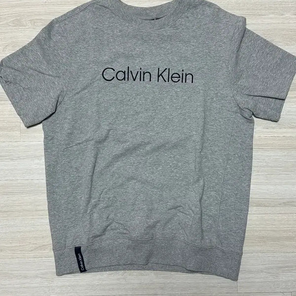 [BUNJANG] Calvin Klein Logo Print Short Sleeve T-Shirt Gray / 캘빈클라인 반팔 티셔츠 그레이