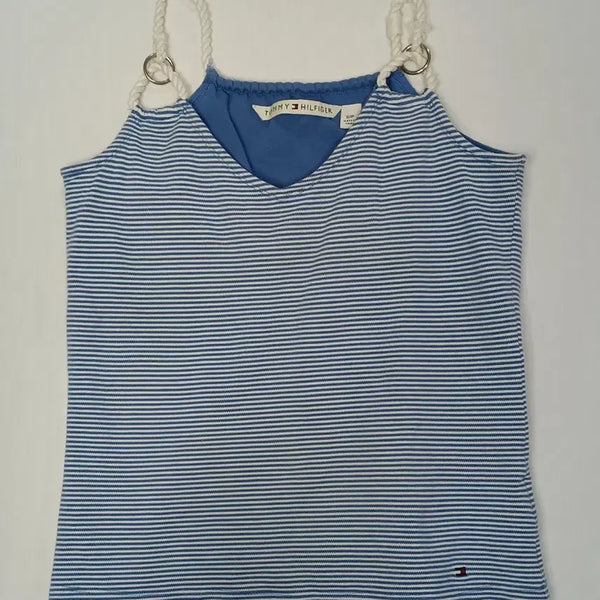 [BUNJANG] Tommy Hilfiger Blue Stripe Sleeveless Top Size S / 타미힐피거 블루 스트라이프 슬리브리스 탑 S