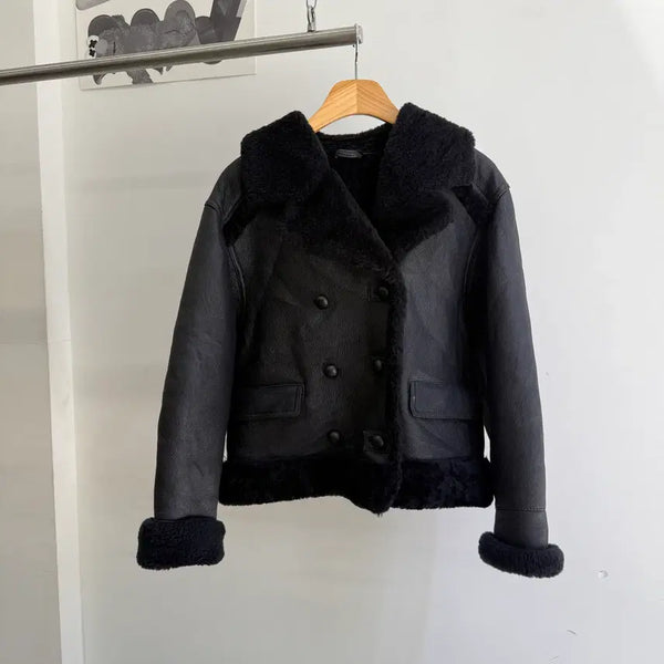 [BUNJANG] SCOOP Genuine Leather Mustang Jacket / SCOOP 양가죽 무스탕
