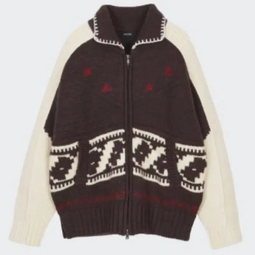 [BUNJANG] System Homme Alpaca Blend Intarsia Knit Jacket / 시스템옴므 알파카 블렌드 인타르시아 니트 자켓