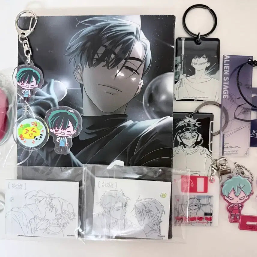[BUNJANG] A-Stage Evan Tilly Keyring Frame Keycap Clip Bundle Set / 일괄가/판매) 에이스테 이반 틸 키링 액자 키캡 클립