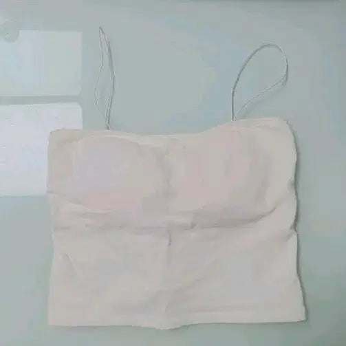 [BUNJANG] White Camisole Bra Top / 화이트 나시 브라탑