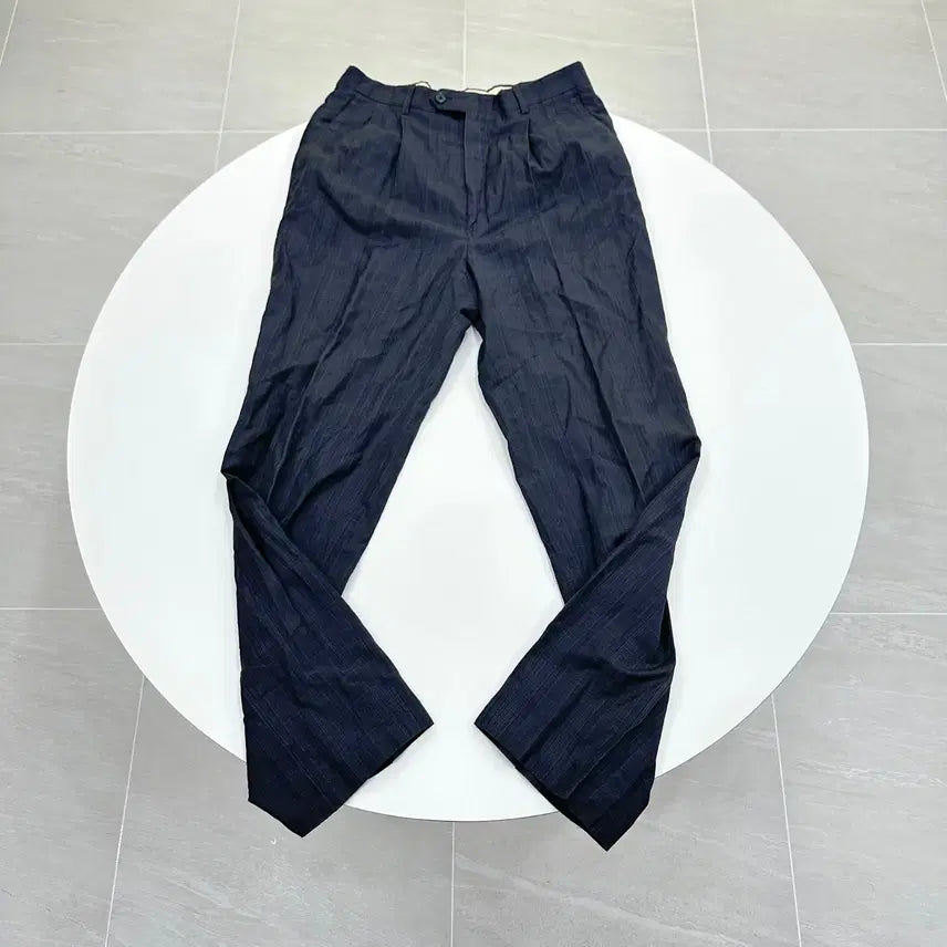 [BUNJANG] Valentino Uomo Vintage Check Pleated Slacks / 발렌티노 Valentino 우모 정품 빈티지 체크 정장 핀턱 슬랙스 82(31-32)