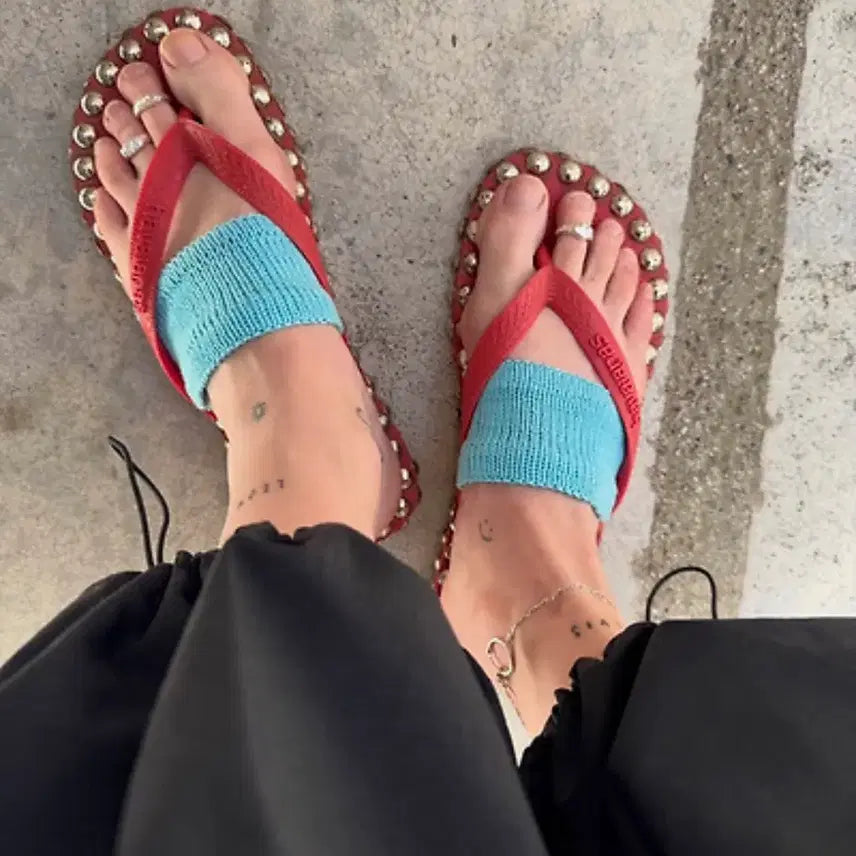 [BUNJANG] Turquoise Tabi Flip-Flop Socks / 쪼리양말 타비양말 터콰이즈 색상 새상품