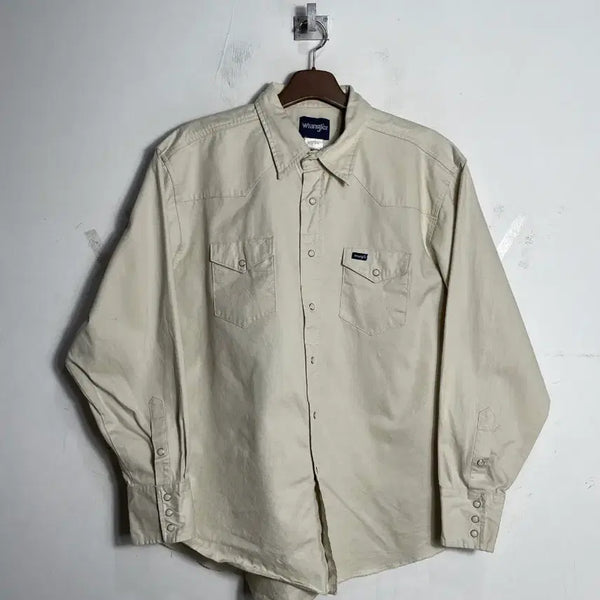 [BUNJANG] Vintage Wrangler Western Shirt Beige / 빈티지 랭글러 웨스턴 셔츠 베이지색