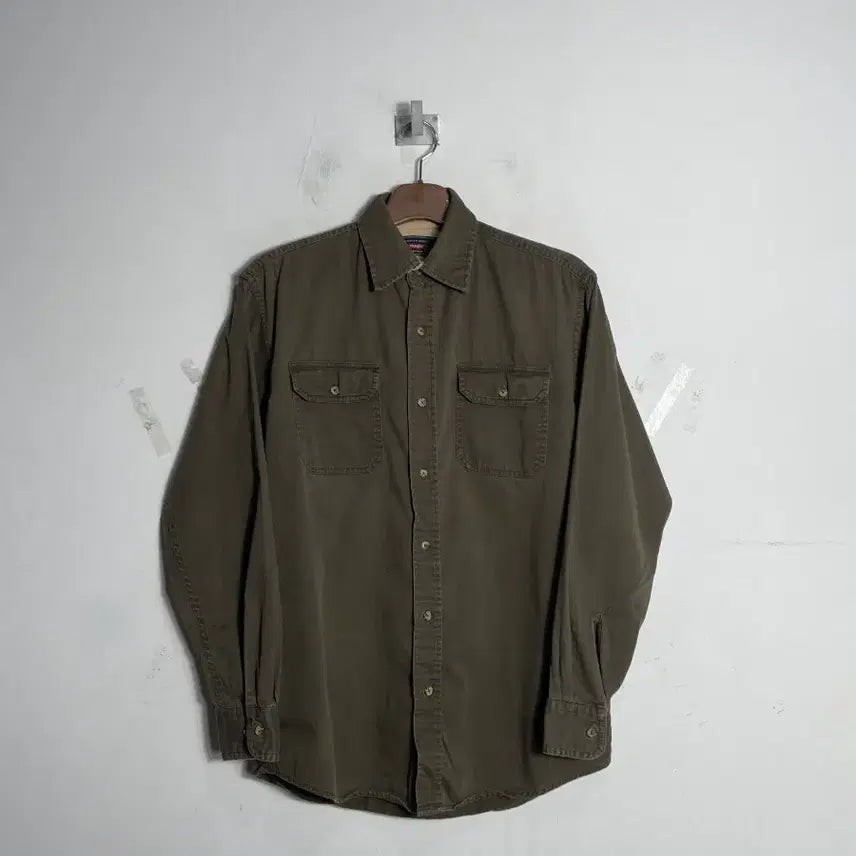 [BUNJANG] Vintage Wrangler Khaki Work Shirt / 빈티지 랭글러 카키색 워크셔츠