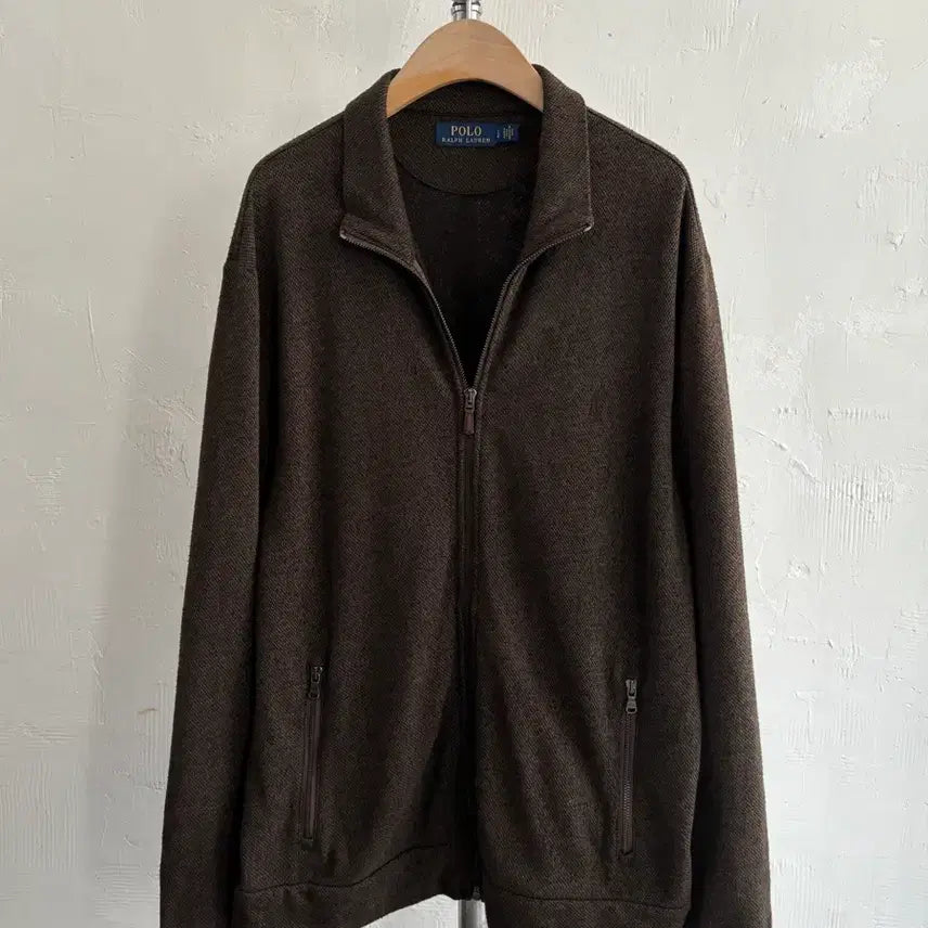 [BUNJANG] Polo Ralph Lauren Herringbone Knit Zip-Up Jacket / Polo 폴로 랄프로렌 신형라벨 헤링본 니트 집업