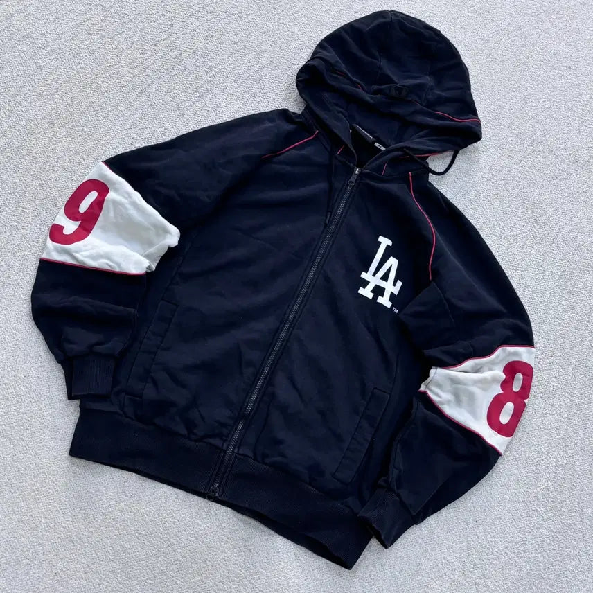 [BUNJANG] MLB Men's LA Dodgers Logo Hooded Zip-Up Jacket / L(100) MLB 남성 LA다저스 로고 후드 집업 자켓 0701E