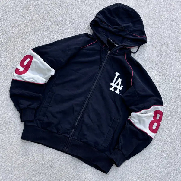 [BUNJANG] MLB Men's LA Dodgers Logo Hooded Zip-Up Jacket / L(100) MLB 남성 LA다저스 로고 후드 집업 자켓 0701E