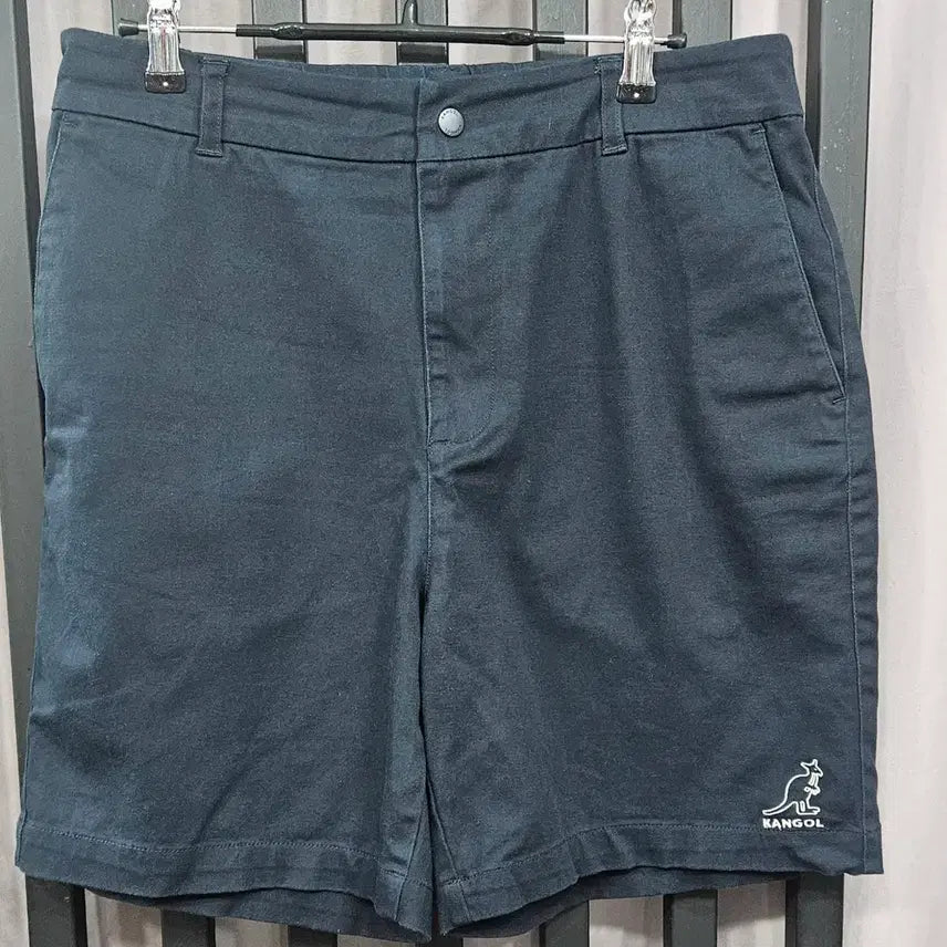 [BUNJANG] Kangol Men's Chino Shorts Navy L / 캉골 남성 허리 밴딩 치노 반바지 쇼츠 네이비 L (31~32)