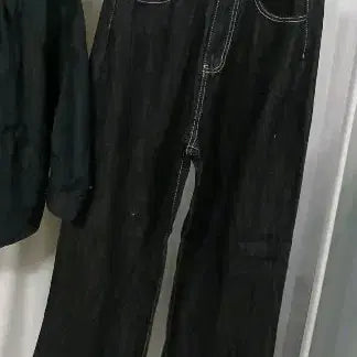 [BUNJANG] Black Wide Denim Pants / 와이드 팬츠