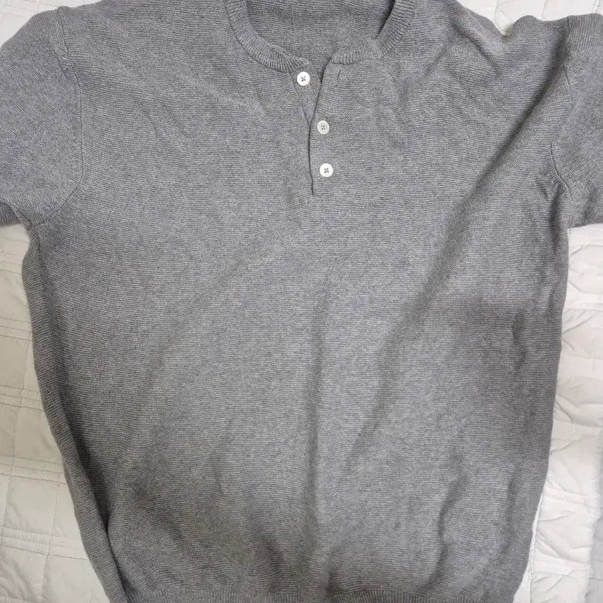 [BUNJANG] Union Blue Henry Neck Knit L / 유니온블루 헨리넥 니트 L