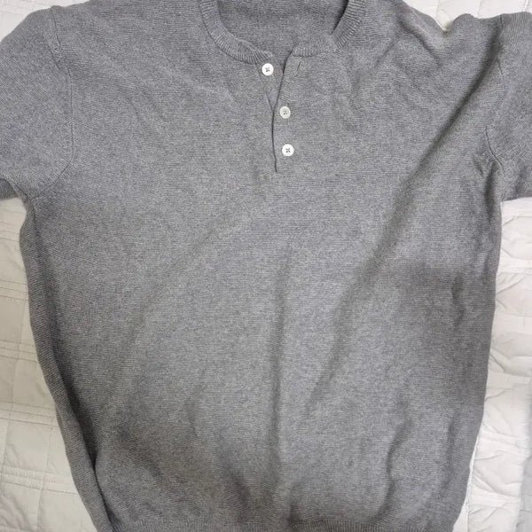 [BUNJANG] Union Blue Henry Neck Knit L / 유니온블루 헨리넥 니트 L