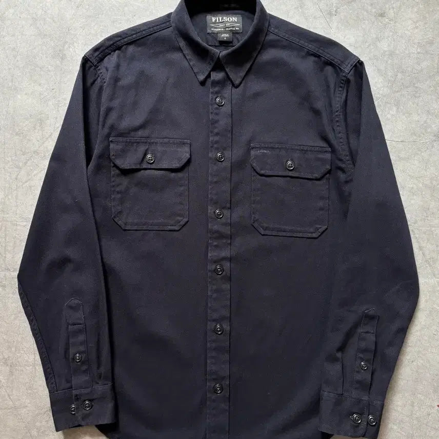 [BUNJANG] Filson Black Two-Pocket Work Shirt / Filson 필슨 블랙 컬러 투포켓 워크 셔츠