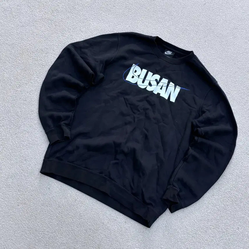 [BUNJANG] Nike Men's Busan Printing Lightly Brushed Sweatshirt / L 나이키 남성 부산 프린팅 약기모 맨투맨 티셔츠 0608E
