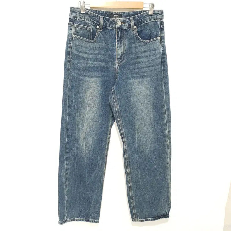 [BUNJANG] MUDIDI Cleaned Washed Loose Straight Denim Pants Size 32 / 무탠다드 크리즈 워시드 루즈 스트레이트 데님 팬츠 32_M3076